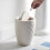 Addis Addis 518030 Diamond Style Round Swing Lid Bathroom Bin, White 3