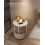 VASAGLE VASAGLE LET223W10 Small Round Coffee Table, Side Table with Fabric Bas 4