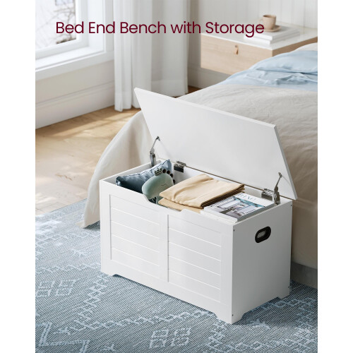 VASAGLE VASAGLE Storage Chest, Storage Bench, Blanket Box with 2 Safety Hinges 2