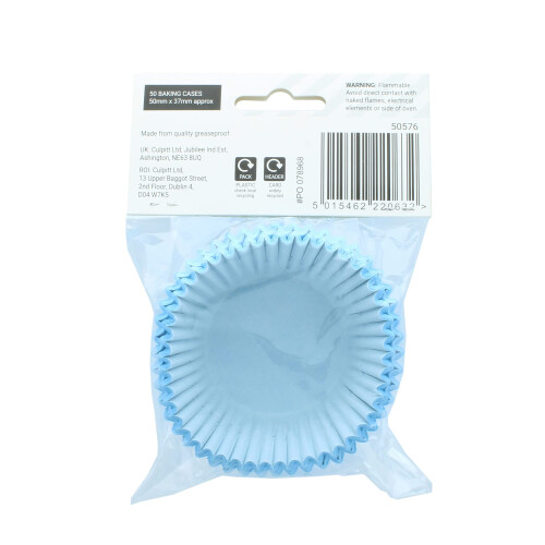 Culpitt Select Blue Baking Cases, Greaseproof Paper Baking Cups, 50mm 2