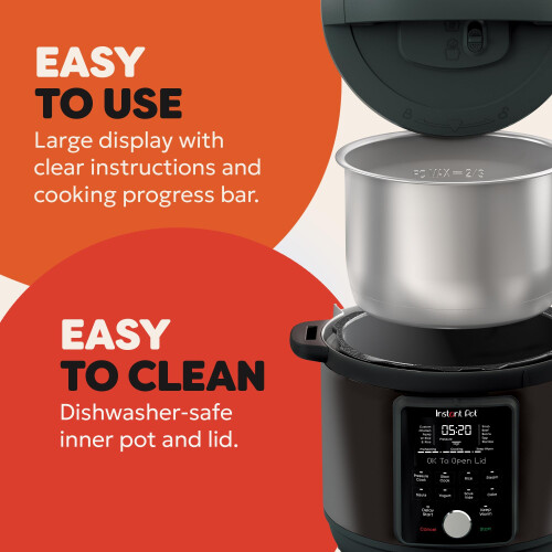 Instant Pot Duo Plus with WhisperQuiet Multi-Cooker 5.7L - Black, Elec 2