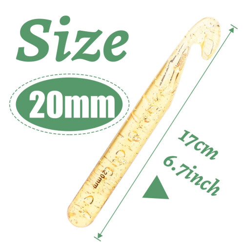 SUVSOON 20mm Large Crochet Hook - Knitting Crochet Handle, Ergonomic G 1