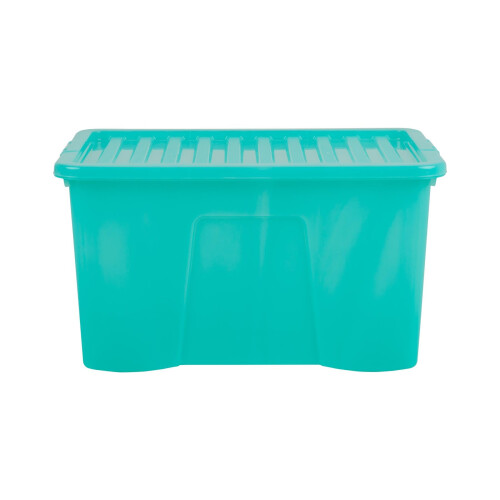 Wham Wham Crystal 60 Liter Storage, Heavy Duty Plastic Storage Box With Lid