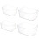 Grace Store 4PCS Storage Organisers Clear Plastic Bathroom Organiser V 1