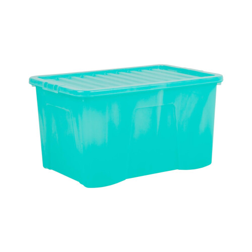Wham Wham Crystal 60 Liter Storage, Heavy Duty Plastic Storage Box With Lid 2