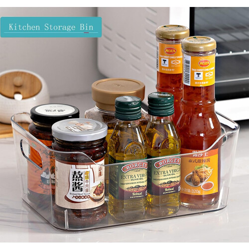 Grace Store 4PCS Storage Organisers Clear Plastic Bathroom Organiser V 2