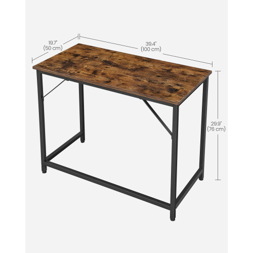 VASAGLE VASAGLE Computer Desk, Writing Desk, Small Office Table, 50 x 100 x 75 2