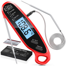 Babacom Meat Thermometer Digital with Dual Probes, Fast Instant Read F