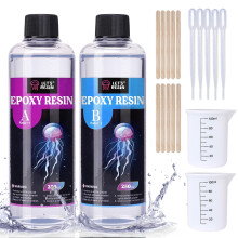 LET'S RESIN Casting Epoxy Resin Kit, 500ml Crystal Clear & Bubble Free
