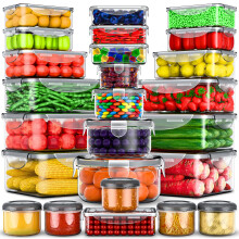 50 Pcs Large Food Storage Containers with Lids Airtight-2500ML to Sauc