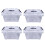 BARGAIN FACTORY 4 x Clear Plastic Storage Container Large Boxes With L 5
