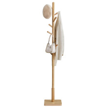 VASAGLE Coat Rack, Solid Wood Coat Stand, Free Standing Hall Coat Tree
