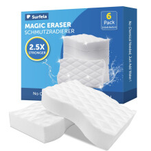 Surfela 6 Pack Magic Eraser Sponge for Walls - 9.66.62cm, White Magi