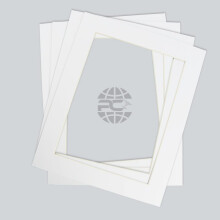 Procut Global Pack of 3 11x11'' inch White Picture Mounts to Fit 10x8'