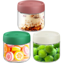 10oz Overnight Oats Containers with Lids - 3 Pack Bulk Airtight Glass