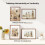 A3 Frame 4 Pack Solid Oak Wood A3 Picture Frame for Family, A3 Frame w 4