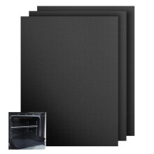KitchenRaku 3PCS Universal Oven Liners 32x50cm, Non-Stick and Heavy-Du