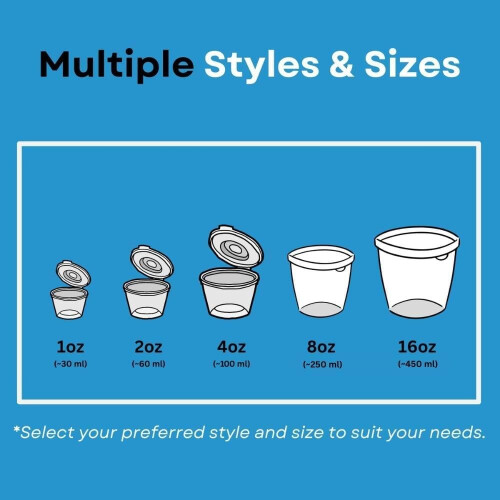 Concept4u Reusable Plastic Pots *CHOOSE YOUR SIZE* | Round Plastic Foo 2