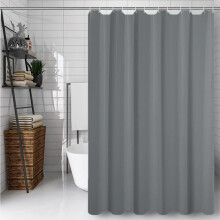 CXTAI Grey Shower Curtain, Mould Proof and Mildew Resistant Washable P