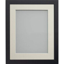 Frame Company Allington Black 12x10 inch Frame With Ivory Mount For Image 8x6 inch *Choice of sizes* Fitted with Real Glass