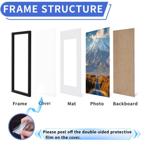 A3 Picture Frame,A3(29.7x42cm) Wooden Frames,Wall-Mounted Poster Frame 2