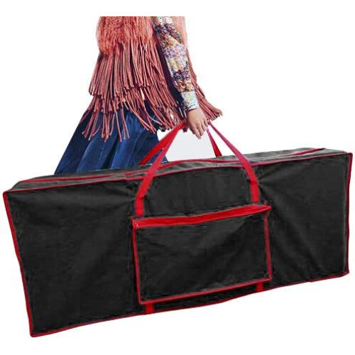 Ram Black Christmas Tree Storage Bag Fabric Xmas Tree Fabric Decor Ho