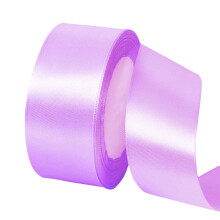 40mm Wide Purple Ribbon for Crafting, 22M 1.5Inch Purple Solid Fabric