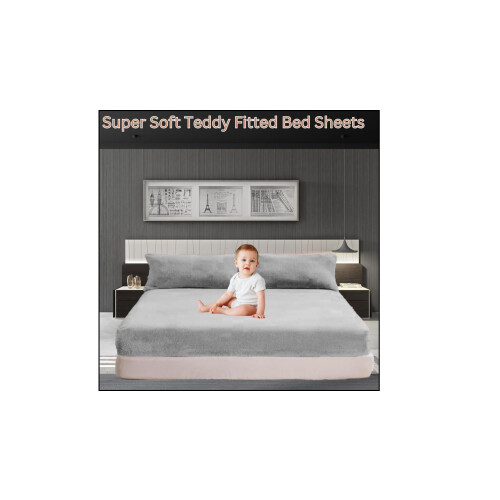 HOMES-LINEN Teddy Fitted Sheet Extra Deep 30cm Deep Fitted Bed Sheet S 1
