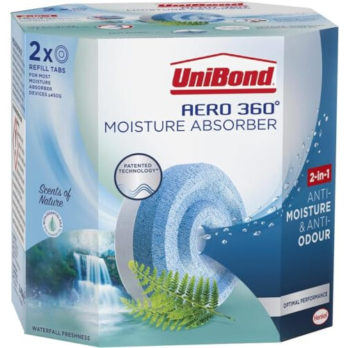 Unibond UniBond AERO 360 Moisture Absorber Waterfall Freshness Refill Tab, Ar 1