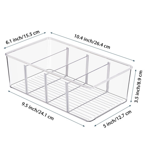 Vtopmart Food Storage Containers, Clear Plastic Storage Containers for 1