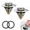 Sink Plug, Bathroom Pop Up Sink Plug Replacement Spring Core Copper, Universal Bath Plug Brass Bounce Core Push Type, Drain Plug No Overflow Basi 1