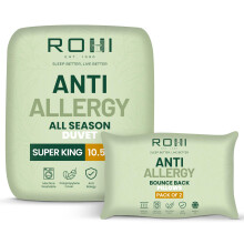 Rohi Anti-Allergy Super King Duvet 10.5 Tog with 2 Deluxe Pillows – Mi