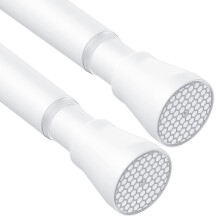 2Pcs Tension Rod 85-150cm White Tension Rods Spring Tension Curtain Ro
