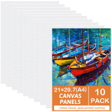 Koncci Canvas for Painting 21X29.7cm, 10 Packs a4 Canvas Cotton Acid-F