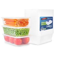 Caterserve Takeaway Plastic Containers With lids - Microwave and