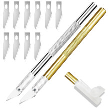 Precision Craft Knife Set With 2 Knives and 10 Spare Blades -