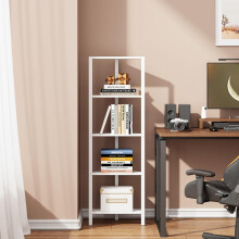 TUTOTAK Corner Shelf, 5-Tier Corner Bookshelf for Small Space, Narrow