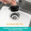 2 Pcs Universal Bath Plug with Stainless Steel Chain, Bath Plug Replac 3