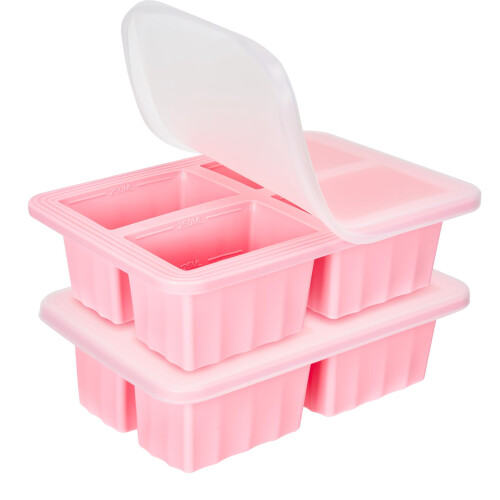 2 Pack Extra Large Soup Containers for Freezing, Silicone Cube Soup Fr