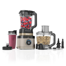 Ninja 3-in-1 Detect Power Blender Processor Pro, Powerful 1200W Blender, Food Processor Bowl, Dough Blade, 2x Single Serve Cups, Jug, Make Pizza Doug