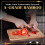 Deer & Oak 3-Piece Bamboo Chopping Board Set (2 Pack), Pre-Oiled Woode 3