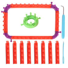Acrylic Knitting Crochet Supplies for Crafters, Comfortable Loom Knitting Tools with Knitting Loom Set and Rectangle Knitting Looms, Safe Non Toxic Ki
