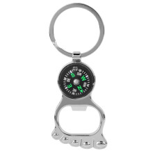 Multifunctional Keychain Bottle Opener Engraved Compass High Precision Pocket Compass With Durable Construction For Outdoor Adventure Compact Size