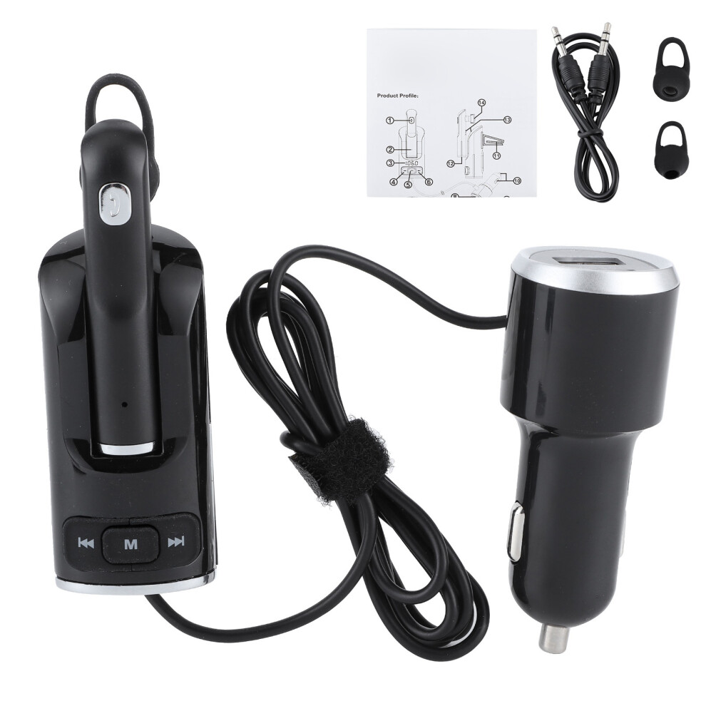 Hands Free Calling Fm Radio Adapter Wireless Music Streaming Bluetooth Fm Transmitter With Dual Usb Charging Ports Led Display Noise Reduction 9138057844177