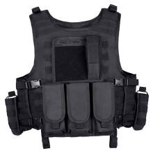 Security Vest Adjustable Lightweight Paintball Vest Quick Release Plate Carrier For Outdoor Training Black Airsoft