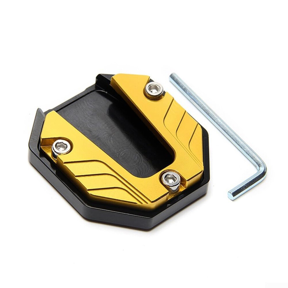 Motorcycle Kickstand Extender Foot Plate Universal Scooters And Motorcycles Aluminum Alloy Antiskid Enlarged Base Gold 9187378560303