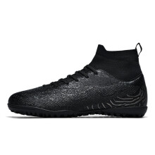 (Broken nails--black, 41) Quality Football Boots Soccer Cleats for Mens Womens Lightweight Training Football Shoes Unisex Outdoor High Ankle Sneaker