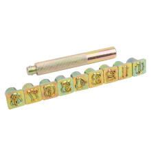 Alfabetstempelset voor leerbewerking, stempelgereedschap voor het personaliseren van lederprojecten, diepe, duidelijke afdrukken, duurzame metalen