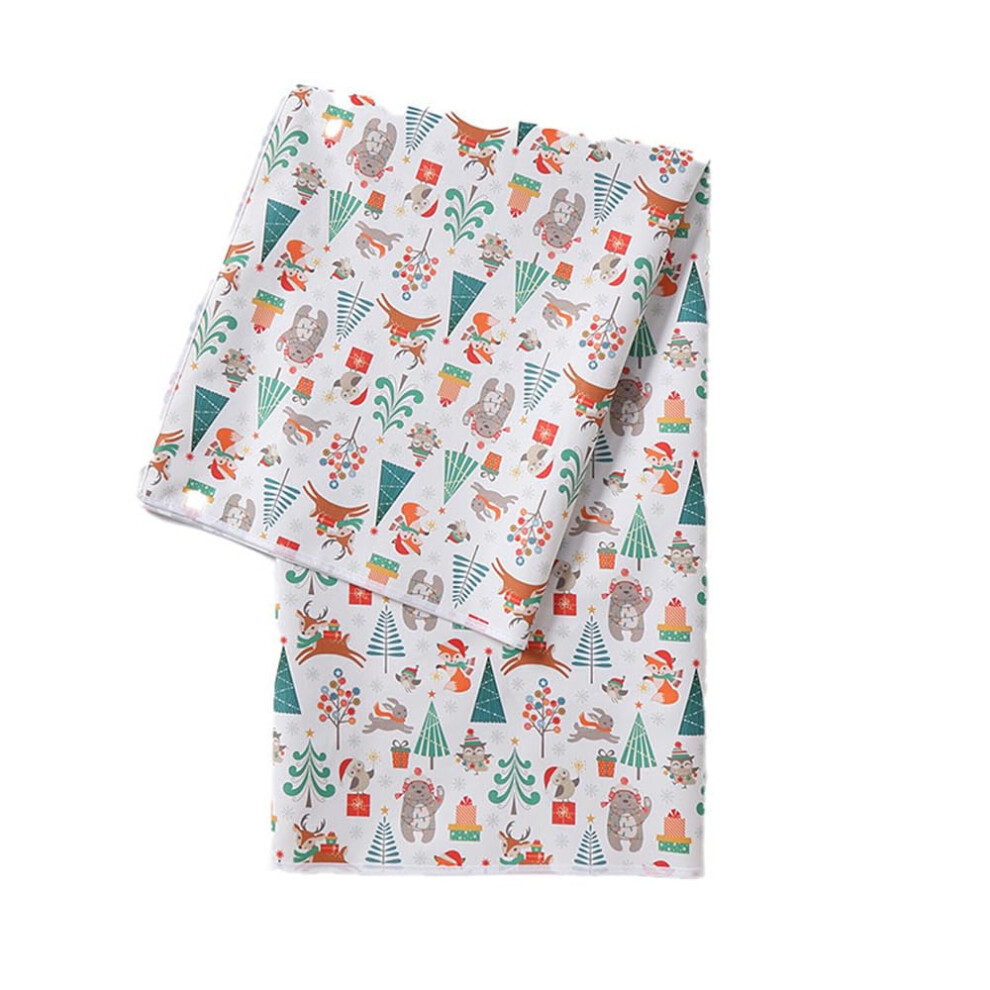 Baby Splat Mat Under  Chair 51Inch Waterproof AntiSlip Washable Spill Mat Weaning Play Mat Christmas Tree