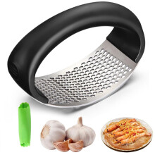 Upgraded Stainless Steel Garlic Press Crusher with Ergonomic Grip, RustResistant, Dishwasher Safe